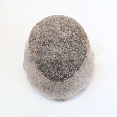 Australia Base 130% High Density Mens Short Hairpieces Natural Grey 6x8 Human Hair Toppers