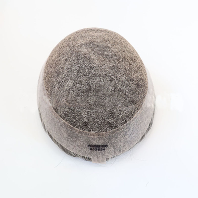 Australia Base 130% High Density Mens Short Hairpieces Natural Grey 6x8 Human Hair Toppers