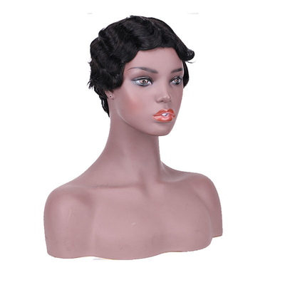 6 inch Water Wave Pixie Cut Short Human Hair Wigs with 180% Density and 250g-450g