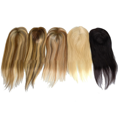 6 by 8 Double Mono Long Hair Toupee Replacement System for Wedding Bridal Women Human Hair