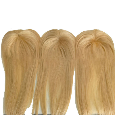 20 Inch Light Brown Highlights Human Remy Hair Toppers Brazilian Hair Toupee Lace PU Base