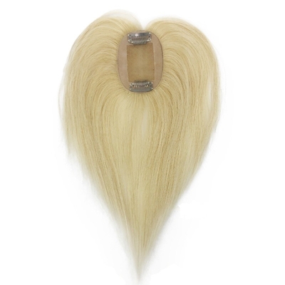 TP29 Hair Toppers Platinum Blonde 613 Color One Piece Clip In Toupee for Thinning Hair
