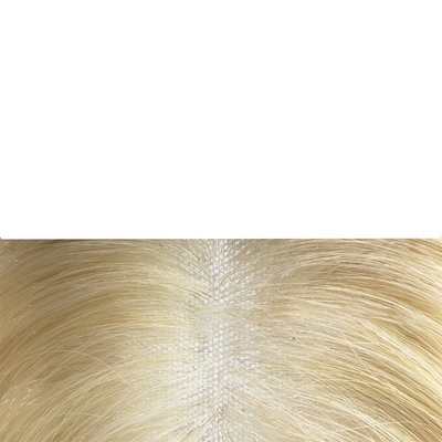 TP29 Hair Toppers Platinum Blonde 613 Color One Piece Clip In Toupee for Thinning Hair