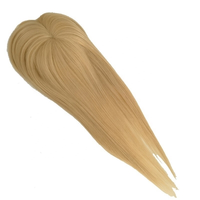 TP29 Hair Toppers Platinum Blonde 613 Color One Piece Clip In Toupee for Thinning Hair