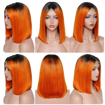 10-14nch Bone Straight 13*4 HD Lace Frontal Raw Virgin 100% Peruvian Short Bob Human Hair Wigs