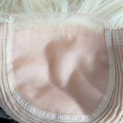 6x6 Handtied Topper Free Part Silk Top Base Platinum Blonde Clip in Toupee for Custom Made