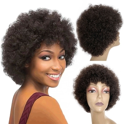 Virgin Hair Perruque Pixie Cut Wig Short Afro Kinky Curly Wigs 100% Brazilian Hair