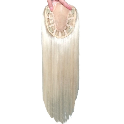 Virgin Hair 22 Inch 60 Blond Free Parting Monofilament Raw Hair Women Topper Small Root
