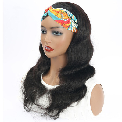 100% Human Hair Brazilian Body Wave Curly Wigs with Headband 2022 Design Free Sample