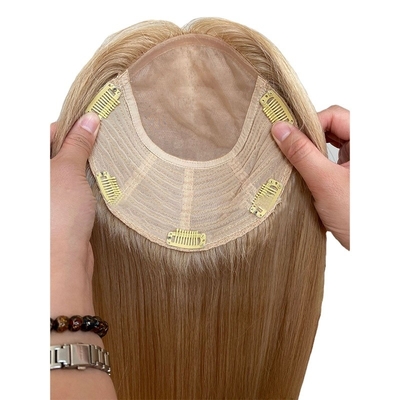 Real Virgin Human Hair Toppers for Women Cuticle Aligned European Jewish Hair Pieces