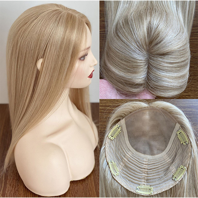 Real Virgin Human Hair Toppers for Women Cuticle Aligned European Jewish Hair Pieces