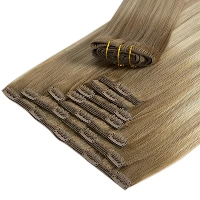 100% Top Human Hair Kinky Straight Raw Clip In Natural Real Hair Extensions