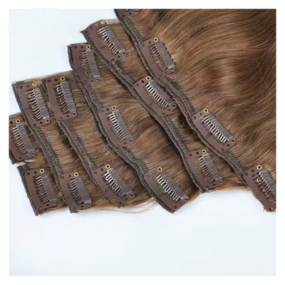 100% Top Human Hair Kinky Straight Raw Clip In Natural Real Hair Extensions