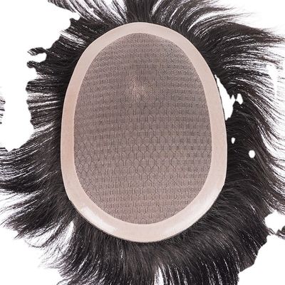 Full Cuticle Swiss Lace Base Material 100% Human Unprocessed Virgin Hair Wig for Men