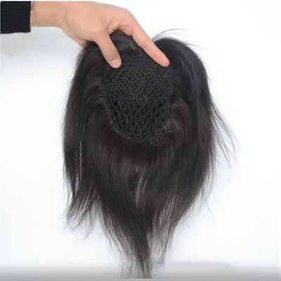 European Virgin Human Hair Fishnet Wedding Hair Pieces Toupee Hair Toppers Clip in Supply
