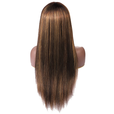 None Lace Wigs 10-26 Inch P4/27 Women Wig Full Machine Made Human Hair Wigs With Bangs