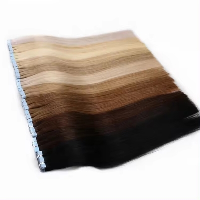 Invisible Blonde Tape In Seamless 100 Human Hair Extension Kinky Straight Double Drawn Raw Virgin Hair