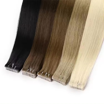 Invisible Blonde Tape In Seamless 100 Human Hair Extension Kinky Straight Double Drawn Raw Virgin Hair