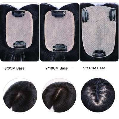 Virgin Hair European 3x5 Silk Top Base 130 Density Straight Human Hair Topper for Women