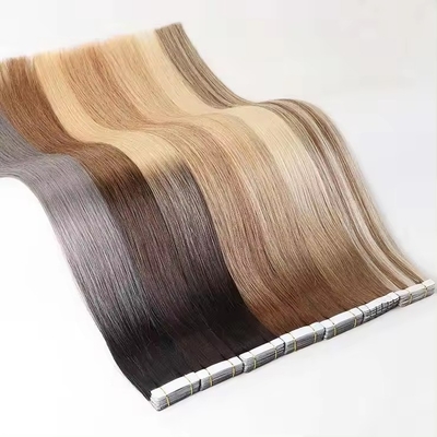 Invisible Blonde Tape In Seamless 100 Human Hair Extension Kinky Straight Double Drawn Raw Virgin Hair