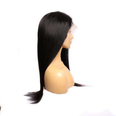 200% Density Bone Straight HD Natural Transparent Lace Frontal Brazilian Human Hair Wigs