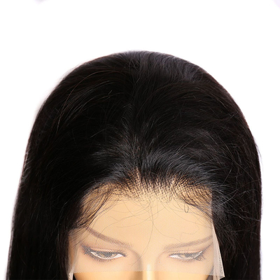 200% Density Bone Straight HD Natural Transparent Lace Frontal Brazilian Human Hair Wigs