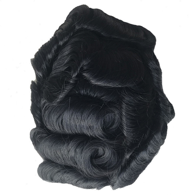 Natural Black Hair Toupee 6x8 French Lace Men's Hair Patch Chinese Hair 110% Density
