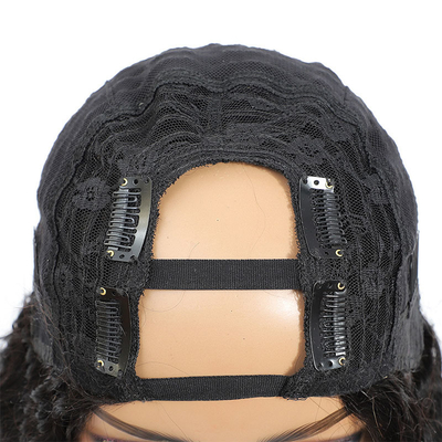 Peruvian Bob Wigs for Black Women Black Color Remy Natural Bone Straight U Part Wig Long