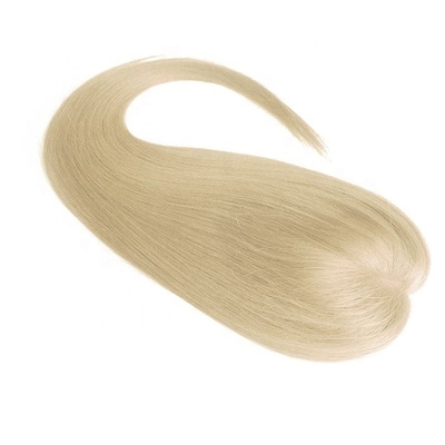 European Hair Full Cuticle Free Part Silk Base Clip In Human Hair Topper for Women