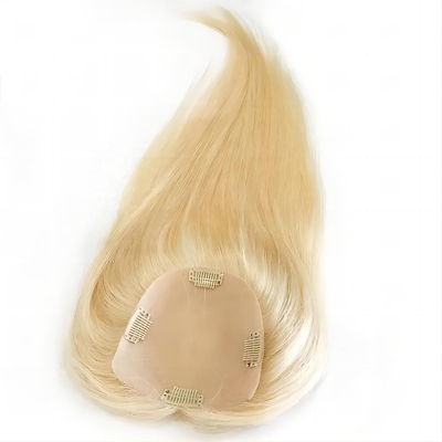 130% Density Virgin Raw Hair Silk Base Human Hair Lace Closure Toupee for Women Straight