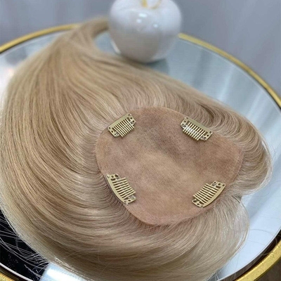 130% Density Virgin Raw Hair Silk Base Human Hair Lace Closure Toupee for Women Straight
