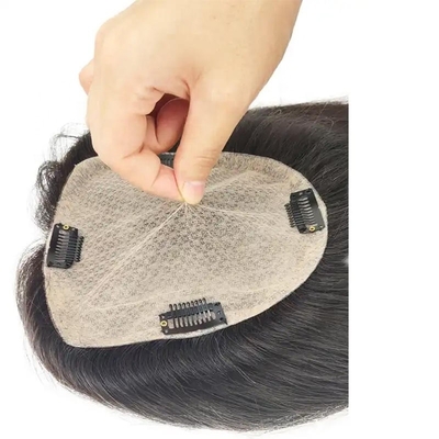 130% Density Virgin Raw Hair Silk Base Human Hair Lace Closure Toupee for Women Straight