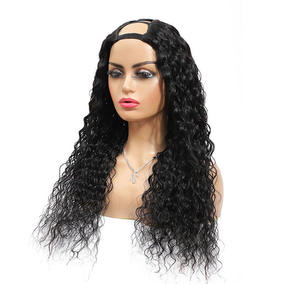 Raw Indian Water Wave Curly U Part Wig with OEM ODM Service and 100% Top Human Hair
