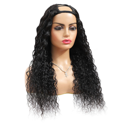 Raw Indian Water Wave Curly U Part Wig with OEM ODM Service and 100% Top Human Hair