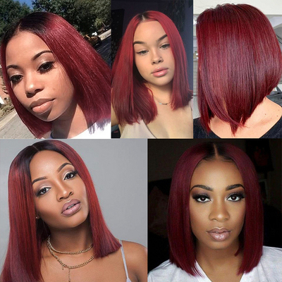 12a Double Drawn Short Bob Human Hair Wig Virgin Hair Yes Advantage Soft Shiny No Shedding No Tangle