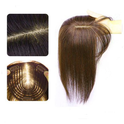 90% Density Straight Toupee Clip In Natural Human Hair Topper Wigs for Women