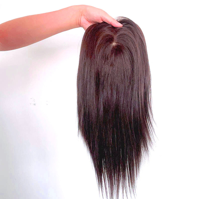 Silk Base Human Hair Toppers Lace Toupee for Women Virgin Hair Straight Toppers