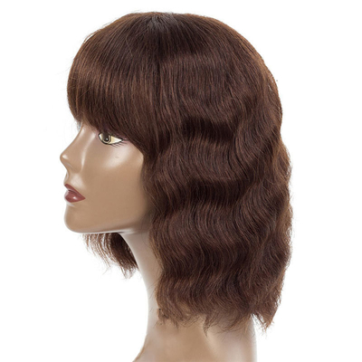 250g-450g Brazilian Human Hair Wig Bulk Virgin Remy Machine Made Short Bob Wigs With Bangs Vendors