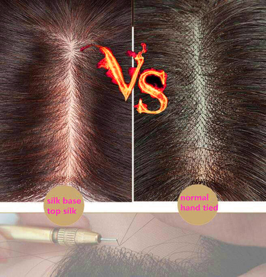 Silk Base Human Hair Toppers Lace Toupee for Women Virgin Hair Straight Toppers