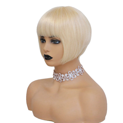 Lace Front Wigs 613 Blond Color Peruvian Short Bob Human Hair Wigs for Black Women