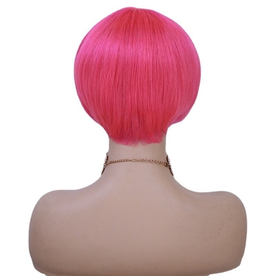 Swiss Lace Base Material Remy Hair Virgin Silky Short Bob Cut Wigs For Women with 1