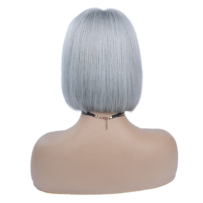 Green Color Brazilian Human Hair Short Bob Wigs 10inch with Baby Hair and HD Lace Frontal