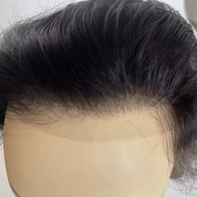 Thin Skin Toupee For Men European Hair with Full Cuticle Aligned Hair