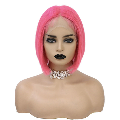 Straight 10 Inch Lace Front Bob Wigs 250g-450g T Shape Virgin Human Hair with Baby Hair