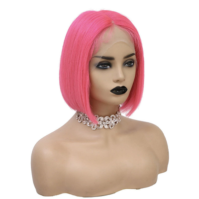 Straight 10 Inch Lace Front Bob Wigs 250g-450g T Shape Virgin Human Hair with Baby Hair