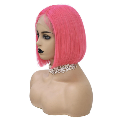 Straight 10 Inch Lace Front Bob Wigs 250g-450g T Shape Virgin Human Hair with Baby Hair