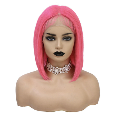 Straight 10 Inch Lace Front Bob Wigs 250g-450g T Shape Virgin Human Hair with Baby Hair