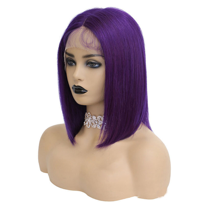 100% Human Hair Brazilian HD Lace Frontal 8A 10A 12A Short Green Bob Wig with Swiss Lace