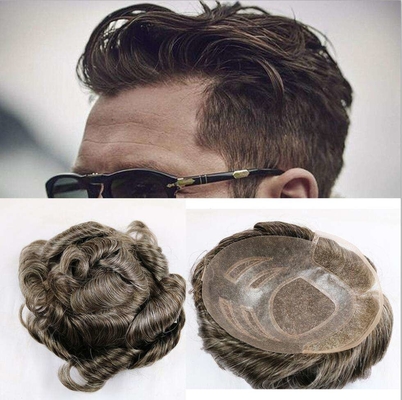 Human Hair Toupee for Men Remy Hair Grade and Full Cuticle