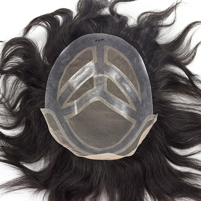 Human Hair Toupee for Men Remy Hair Grade and Full Cuticle